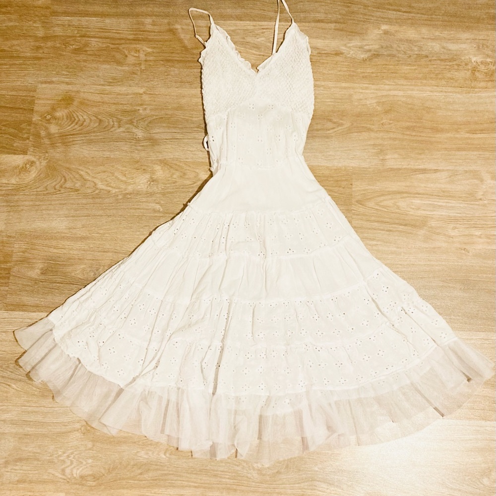 White lace summer dress size medium